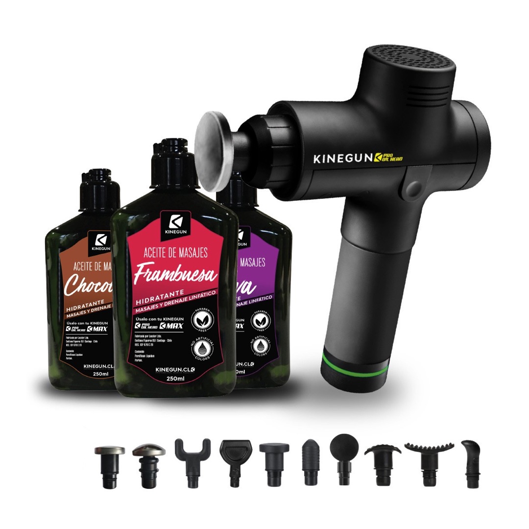 Kinegun Pro Oil + 3 aceites de masajes