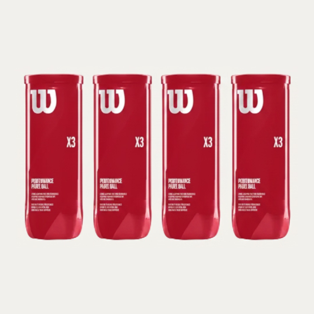 Pack De 4 Tarros de Pelotas de Pádel X3 (3 Ball)