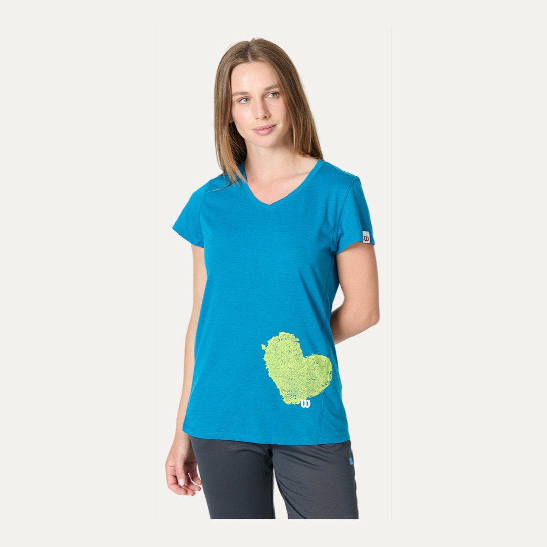 Polera Deportiva Clay Heart Tech Celeste M